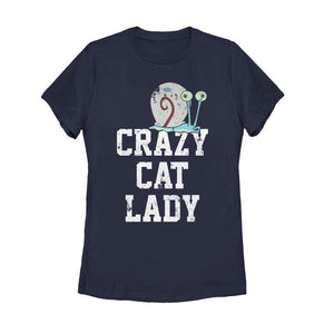 SpongeBob SquarePants Gary Crazy Cat Lady Women's Short Sleeve T-Shirt