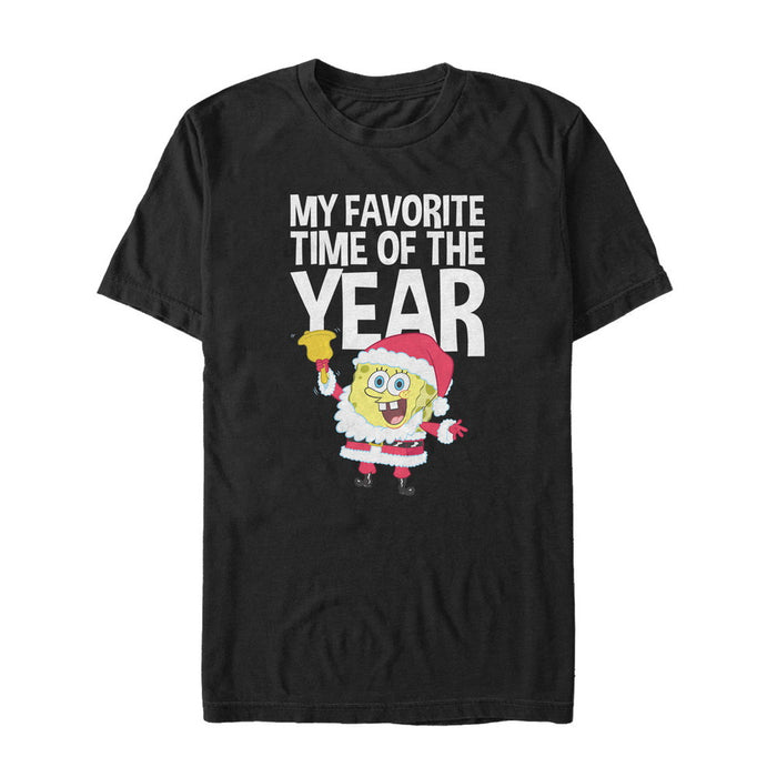 Camiseta de manga corta de la época favorita del año de Bob Esponja