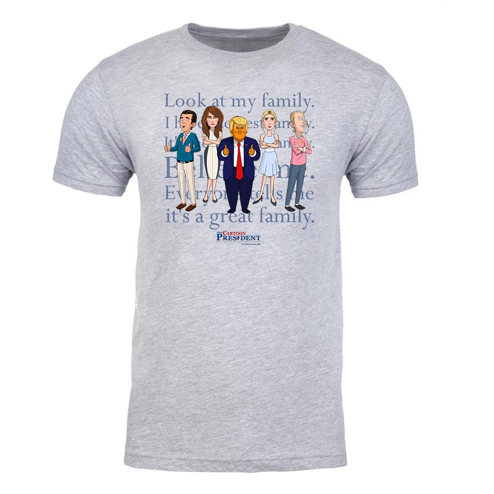 Our Cartoon President Famille Trump Adulte T-Shirt à manches courtes