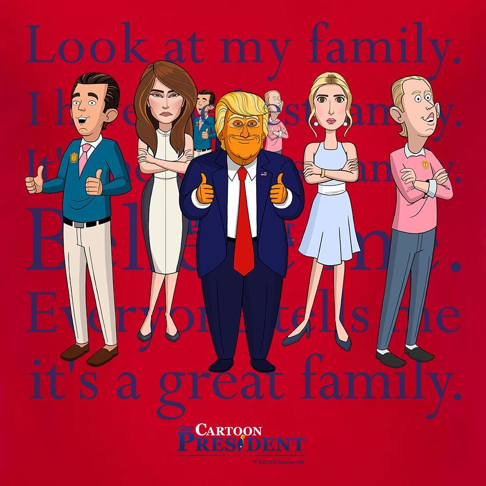 Our Cartoon President Famille Trump Adulte T-Shirt à manches courtes