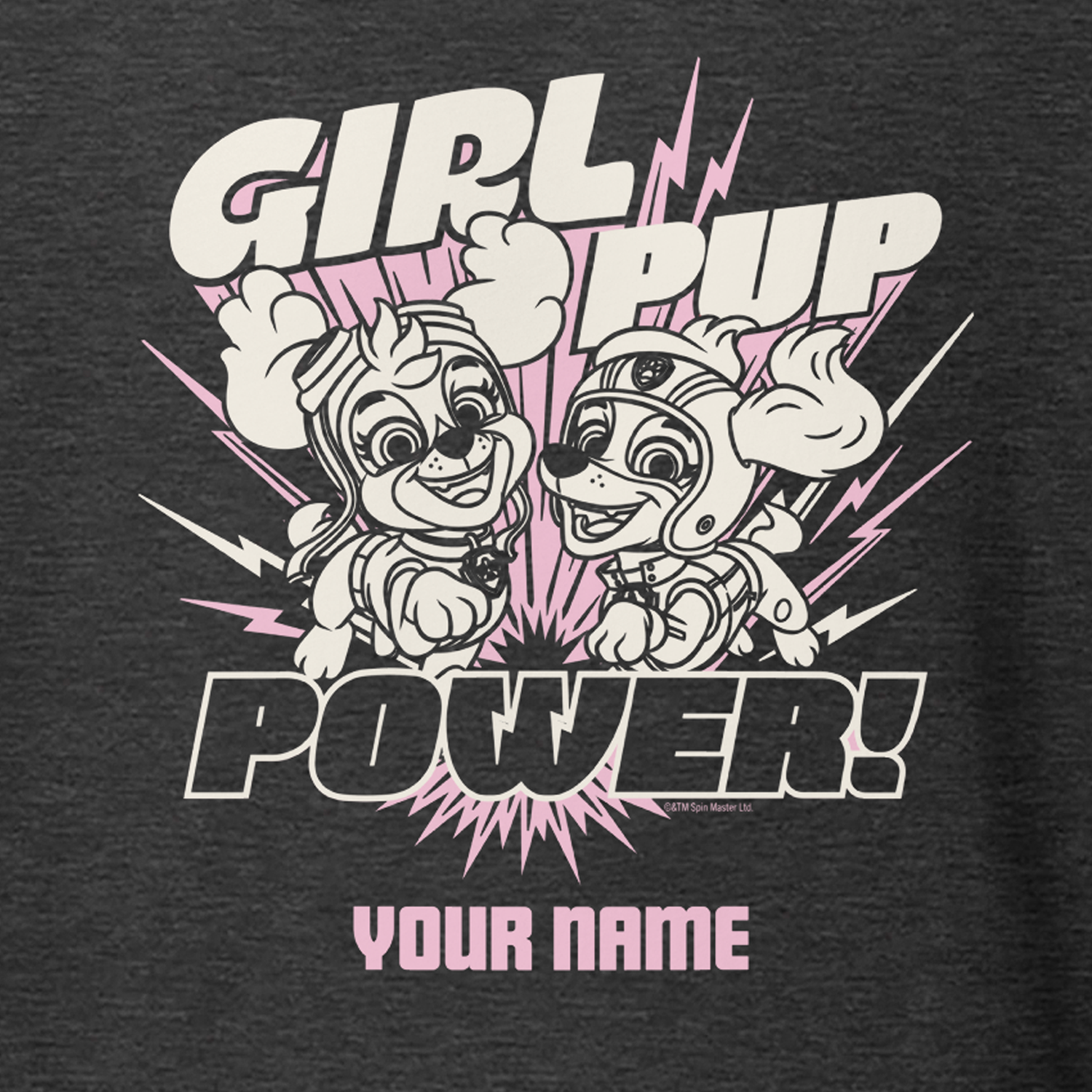 PAW Patrol Girl Pup Power Personalized Adult Short Sleeve T-Shirt –  Paramount Shop