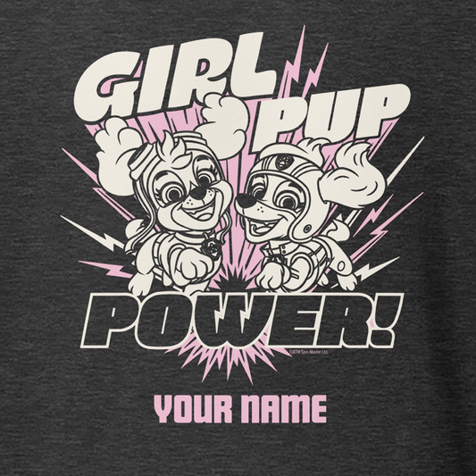 PAW Patrol Girl Pup Power Personalized Adult Short Sleeve T-Shirt