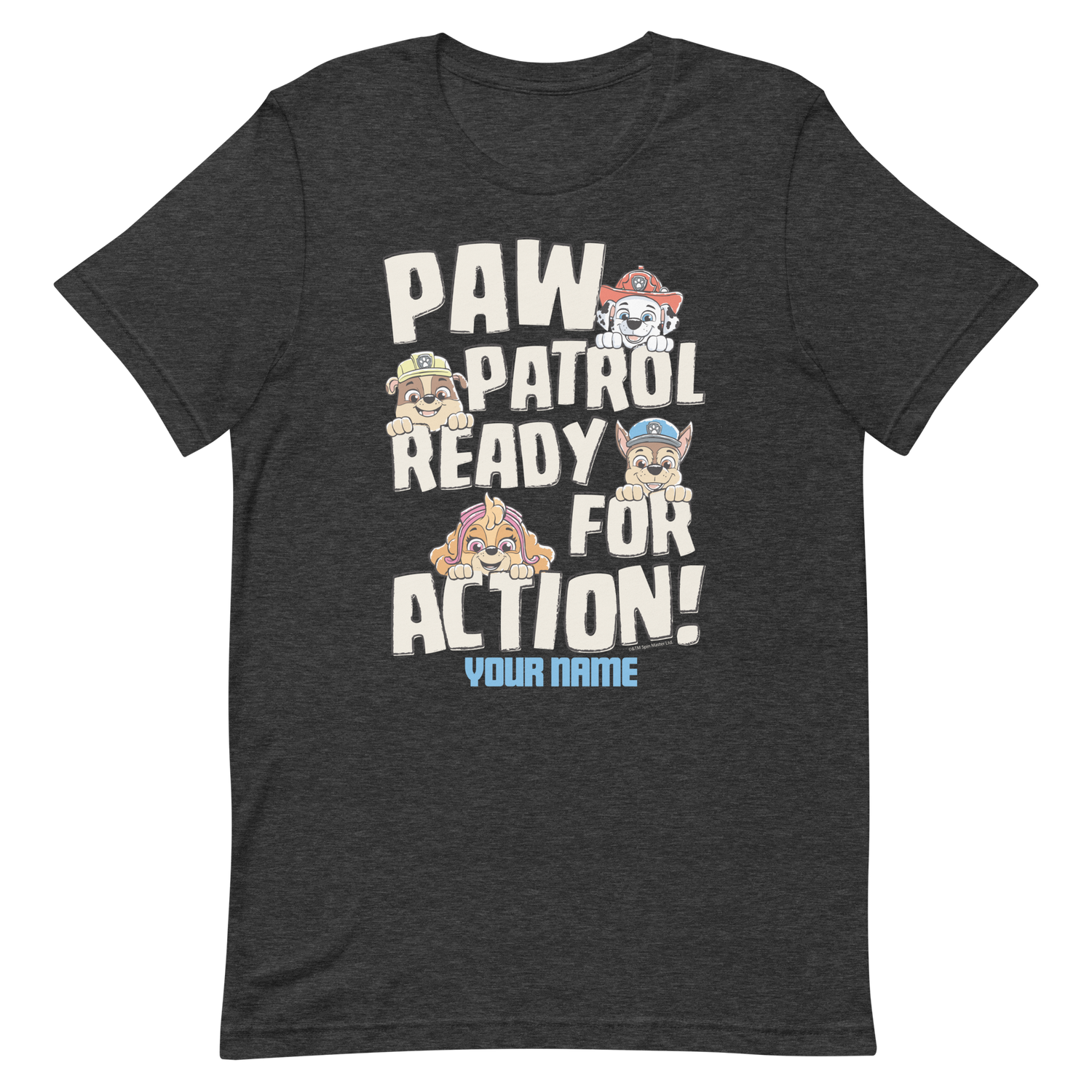 PAW Patrol Ready For Action Personalized Adult Short Sleeve T-Shirt –  Paramount Shop