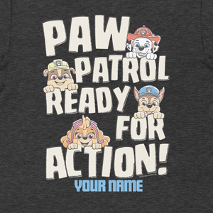 PAW Patrol Ready For Action Personalized Adult Short Sleeve T-Shirt