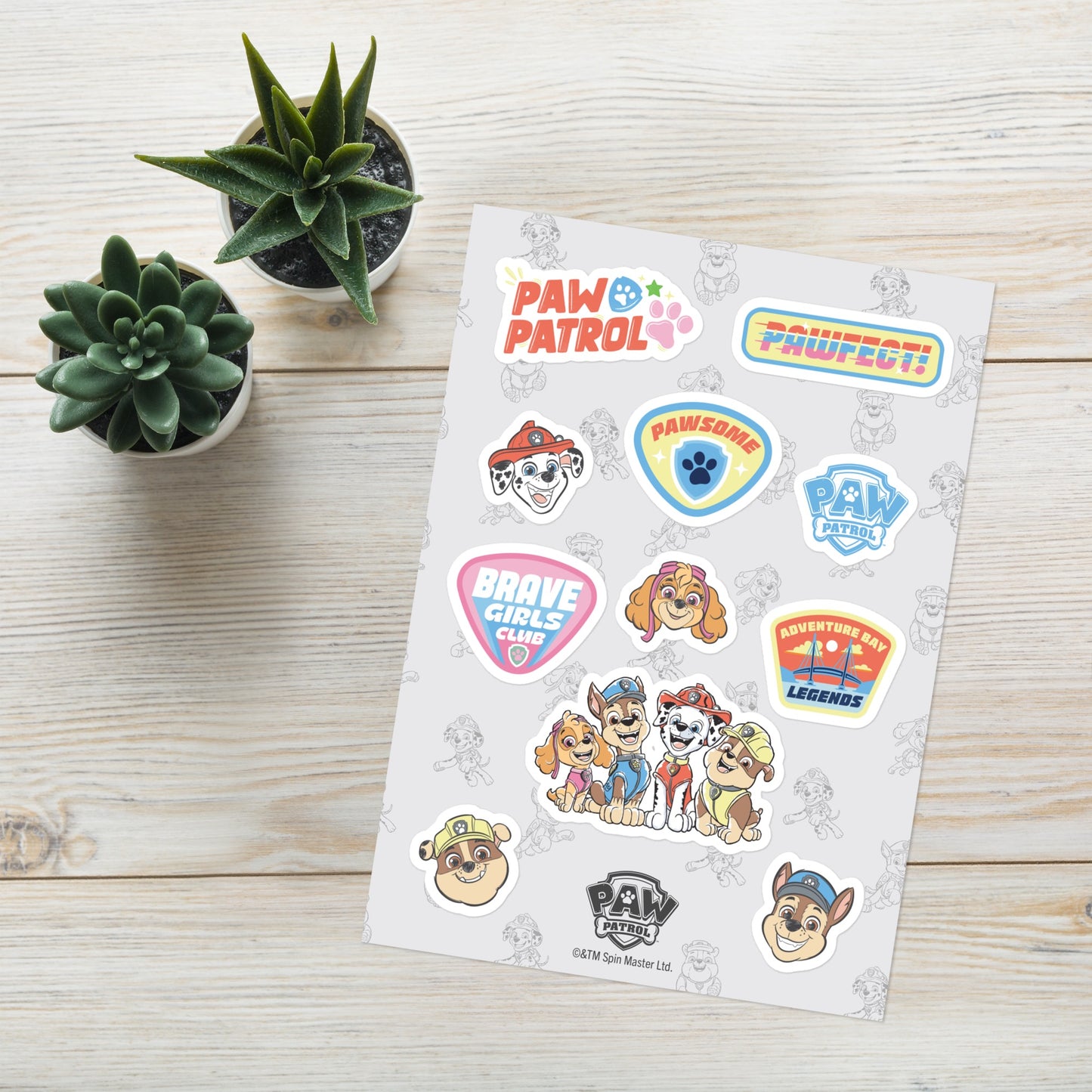 PAW Patrol Roll With The Pack Kiss Cut Sticker Sheet