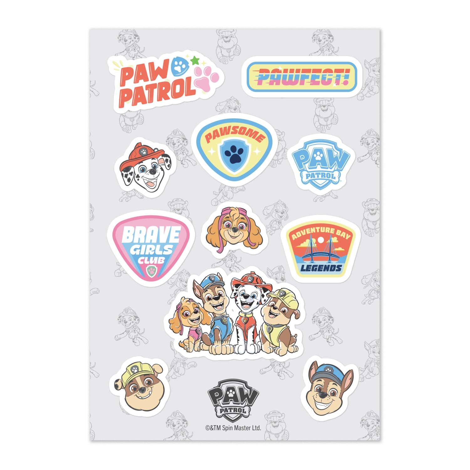 PAW Patrol Roll With The Pack Kiss Cut Sticker Sheet – Paramount Shop