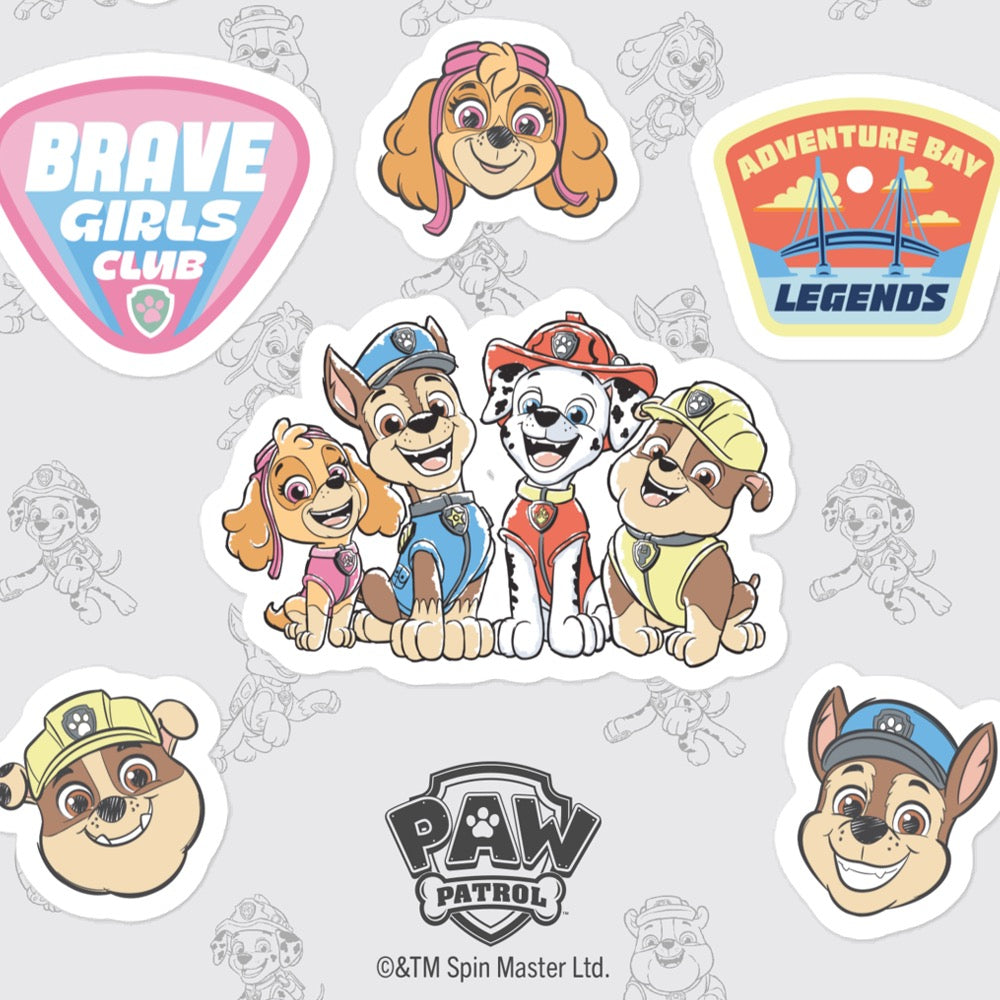 Paw Patrol Fabric Stickers - Pack of 12