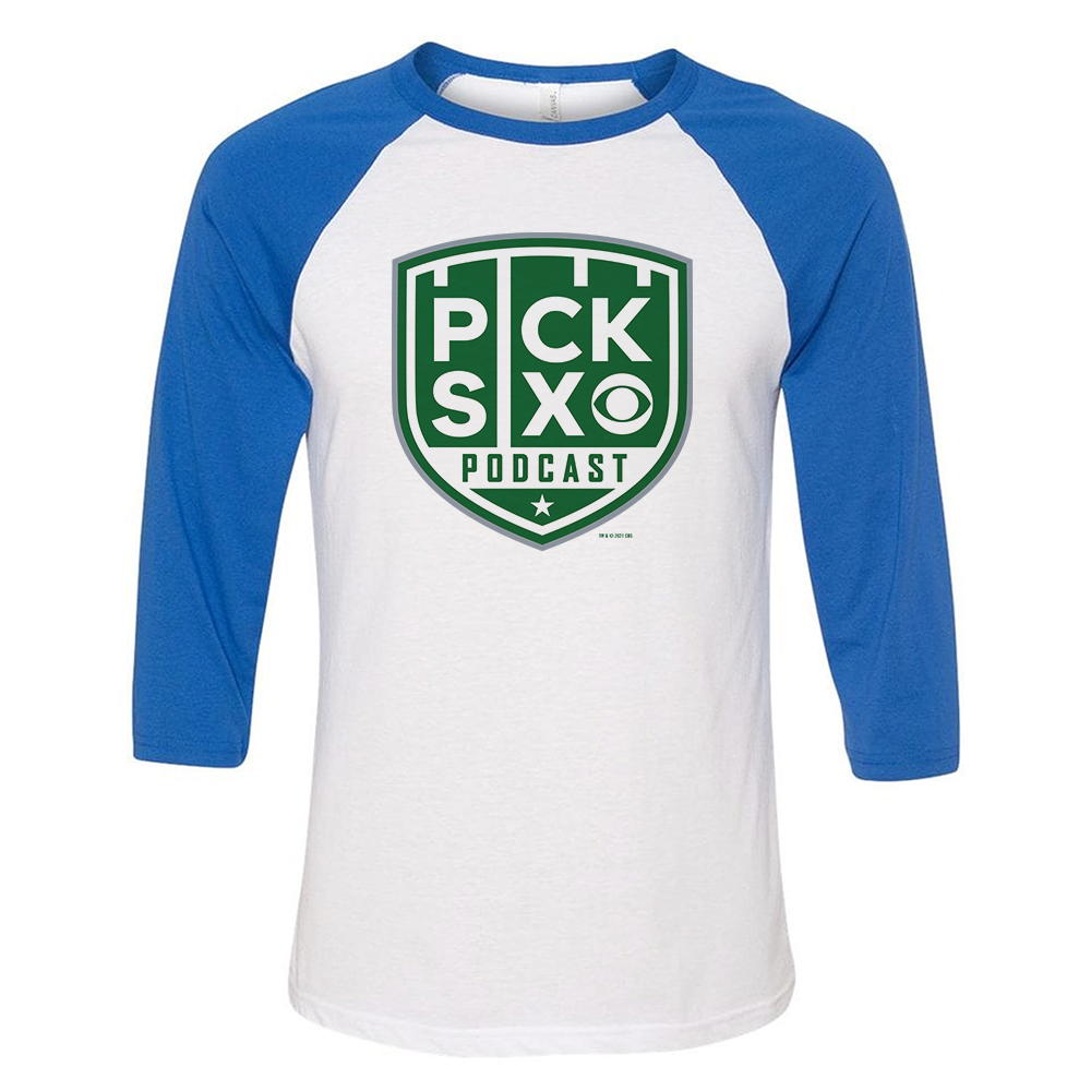 Pick Six Logo 3/4 Sleeve Baseball T-Shirt