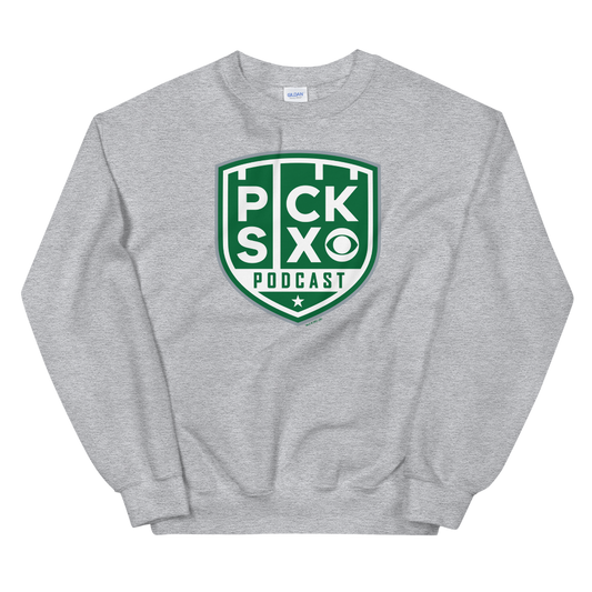 Pick Six Podcast Logo Fleece Crewneck Sweatshirt