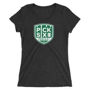 Pick Six Podcast Logo Women's Tri-Blend Short Sleeve T-Shirt