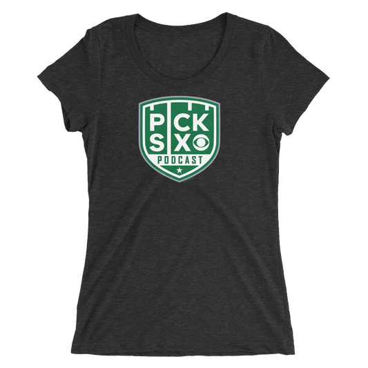 Pick Six Podcast Logo Women's Tri-Blend Short Sleeve T-Shirt