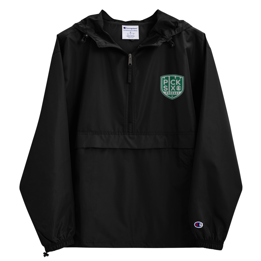 Pick Six Podcast Logo Embroidered Packable Jacket