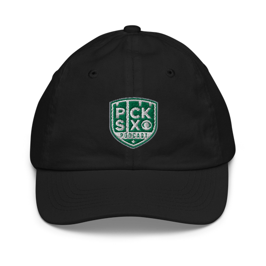 Pick Six Podcast Logo Youth Baseball Hat
