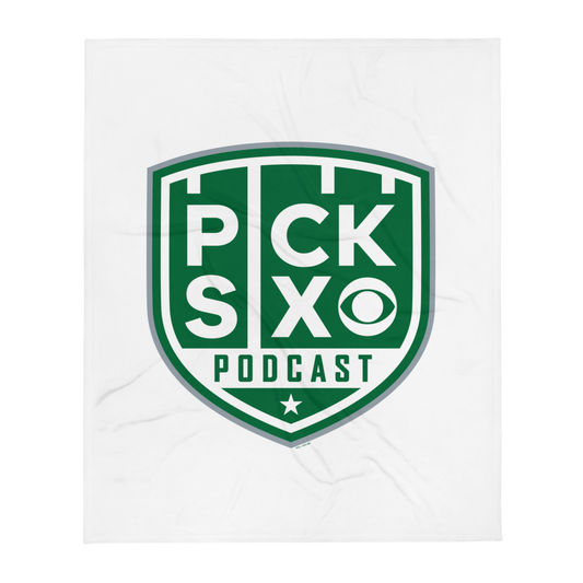 Pick Six Podcast Logo Throw Blanket
