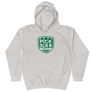 Pick Six Podcast Logo Kids Hooded Sweatshirt