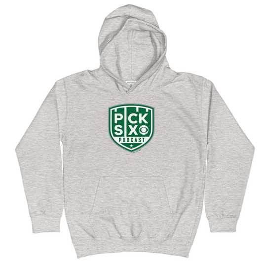 Pick Six Podcast Logo Kids Hooded Sweatshirt