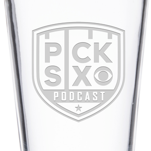 Pick Six Pick Six Podcast Logo Laser Engraved Pint Glass