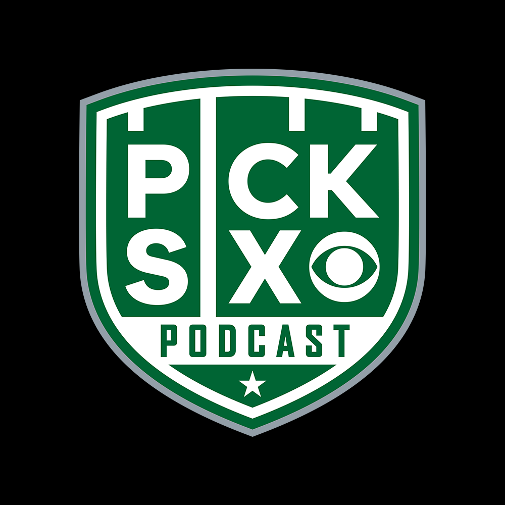 Pick Six Pick Six Podcast Logo Embroidered Flat Bill Hat