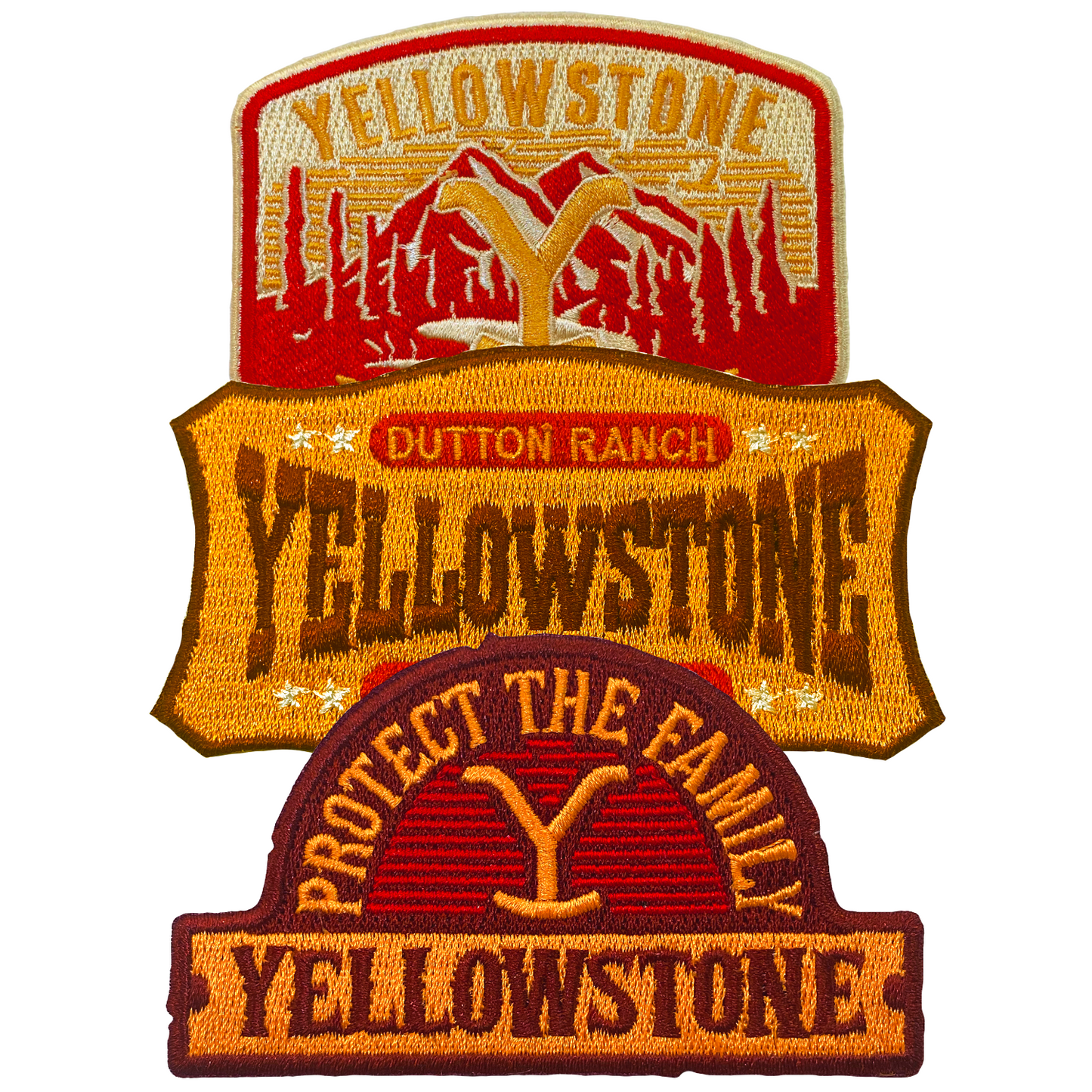 Yellowstone Dutton Ranch Iron On Patches - Pack of 3