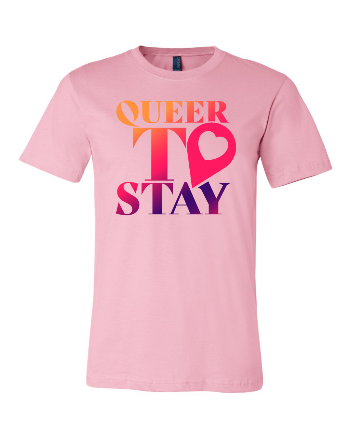 SHOWTIME Queer to Stay Logo Adultos Camiseta de manga corta