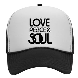 Soul Train Love Peace and Soul Trucker Hat