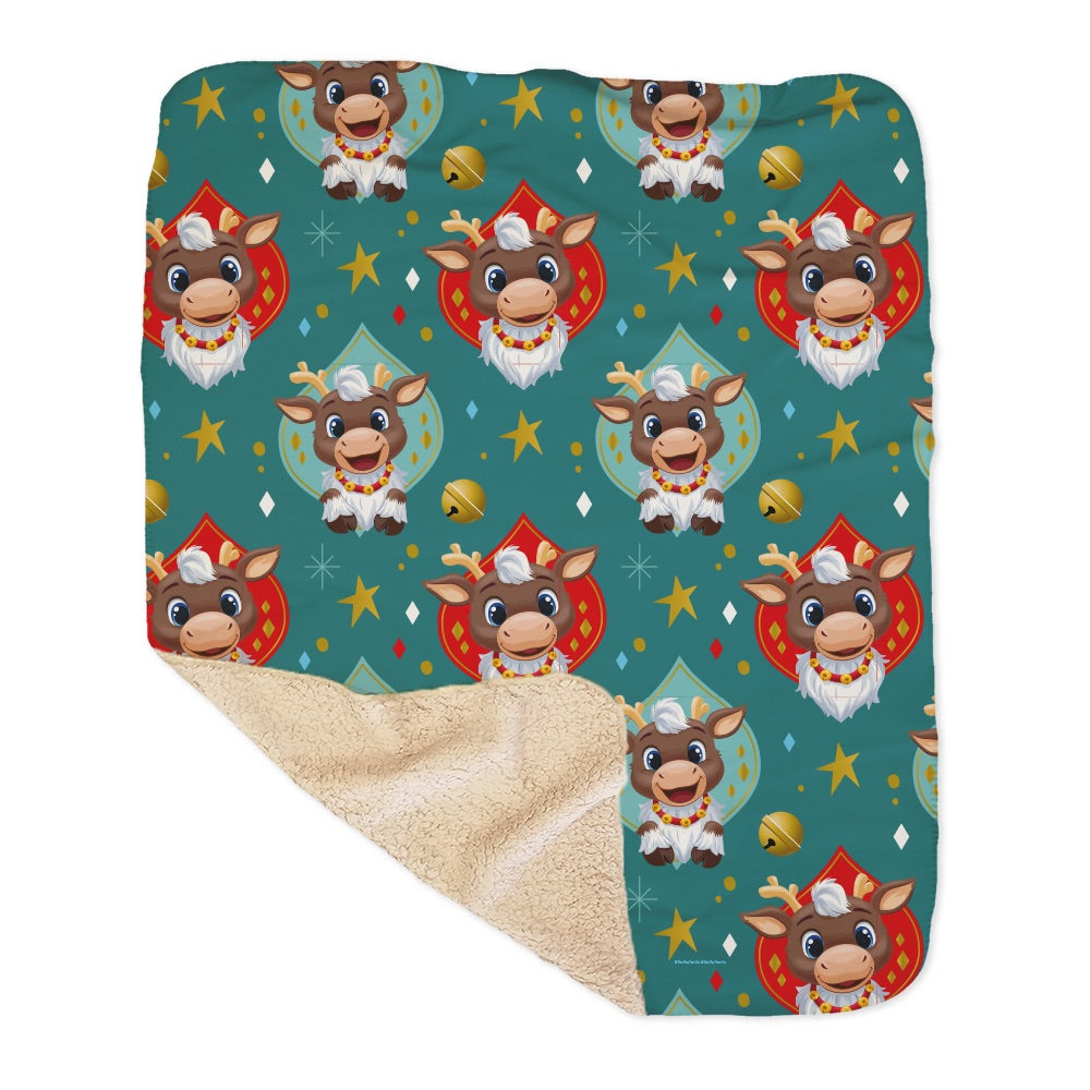 Couverture Sherpa "Reindeer in Here" (Le renne est ici)