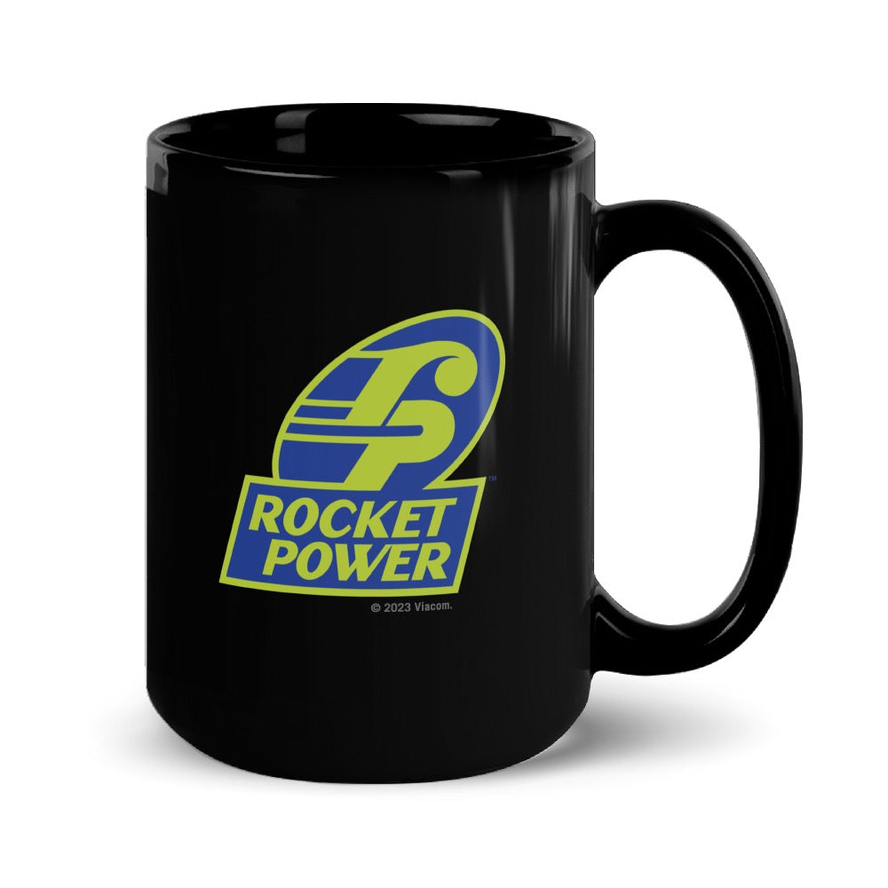 Rocket Power Logo Black Mug