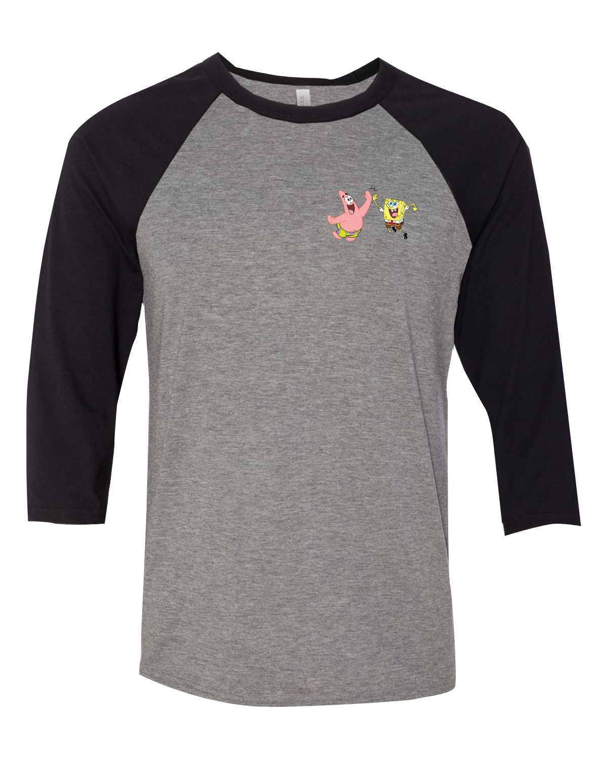 Spongebob Schwammkopf tun Sachen zusammen Raglan-Ärmel Baseball T-Shirt