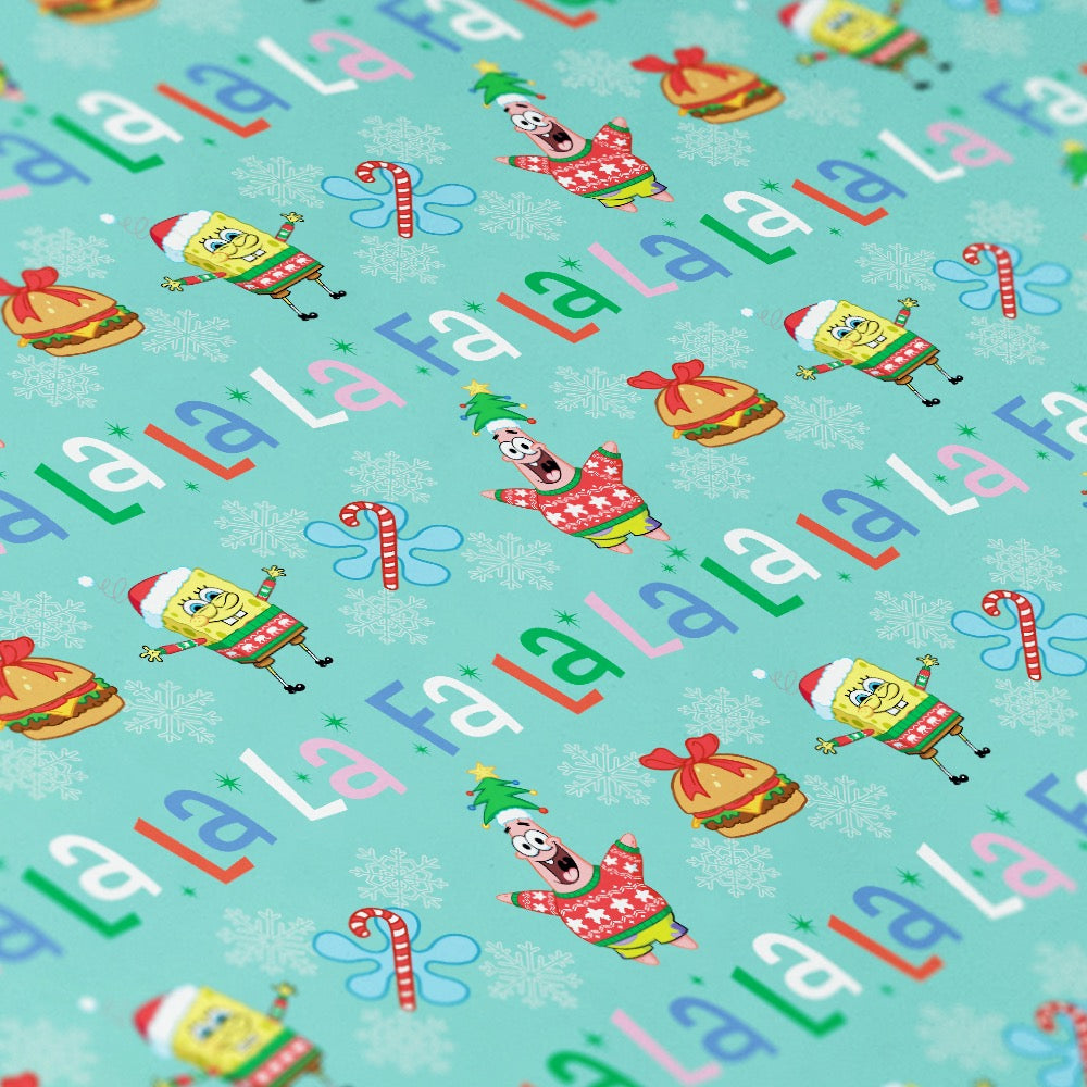 SpongeBob Fa La La Holiday Wrapping Paper