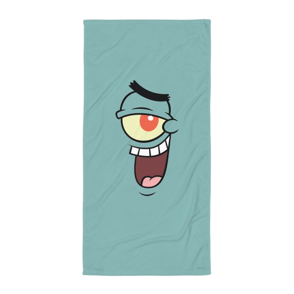 Plankton Big Face Beach Towel