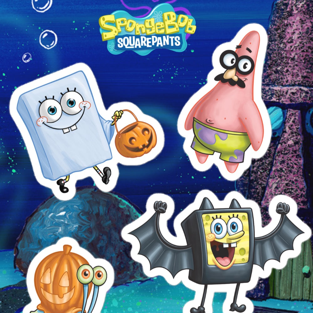 Spongebob Schwammkopf Halloween Kiss Cut Aufkleberbogen