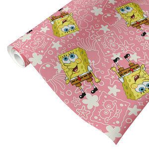 SpongeBob Schwammkopf Rosa Qualle Geschenkpapier