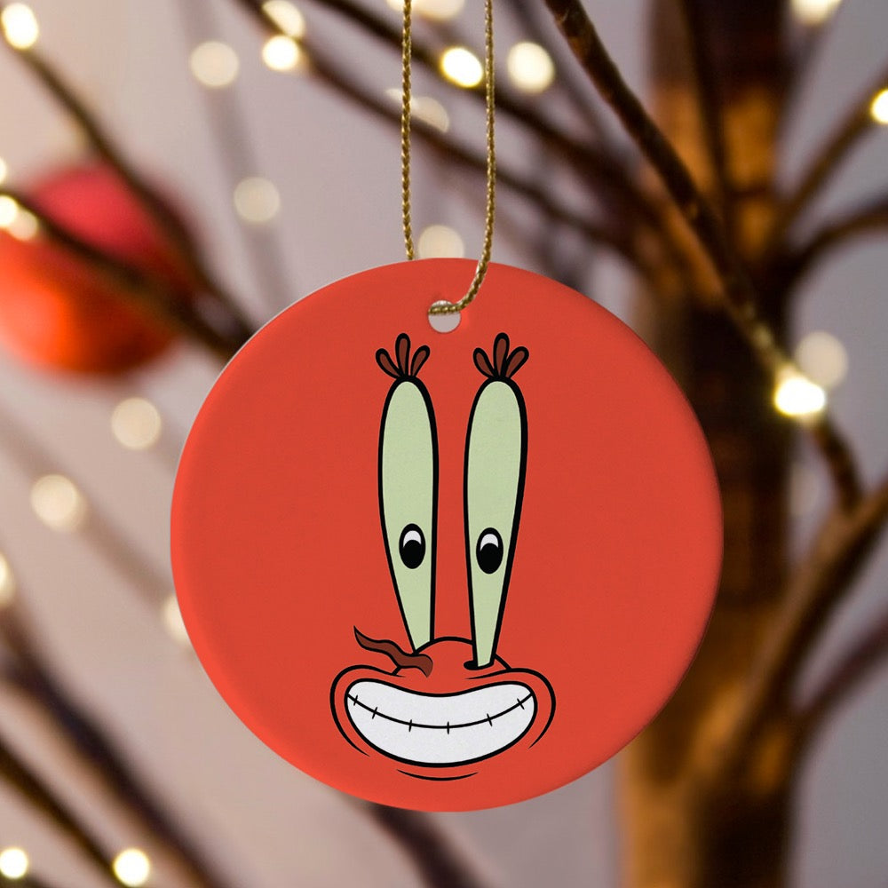 SpongeBob Mr. Krabs Round Christmas Ornament