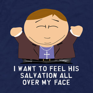 South Park Cartman Salvation All Over My Face (Le salut de Cartman sur mon visage) Adulte T-Shirt à manches courtes