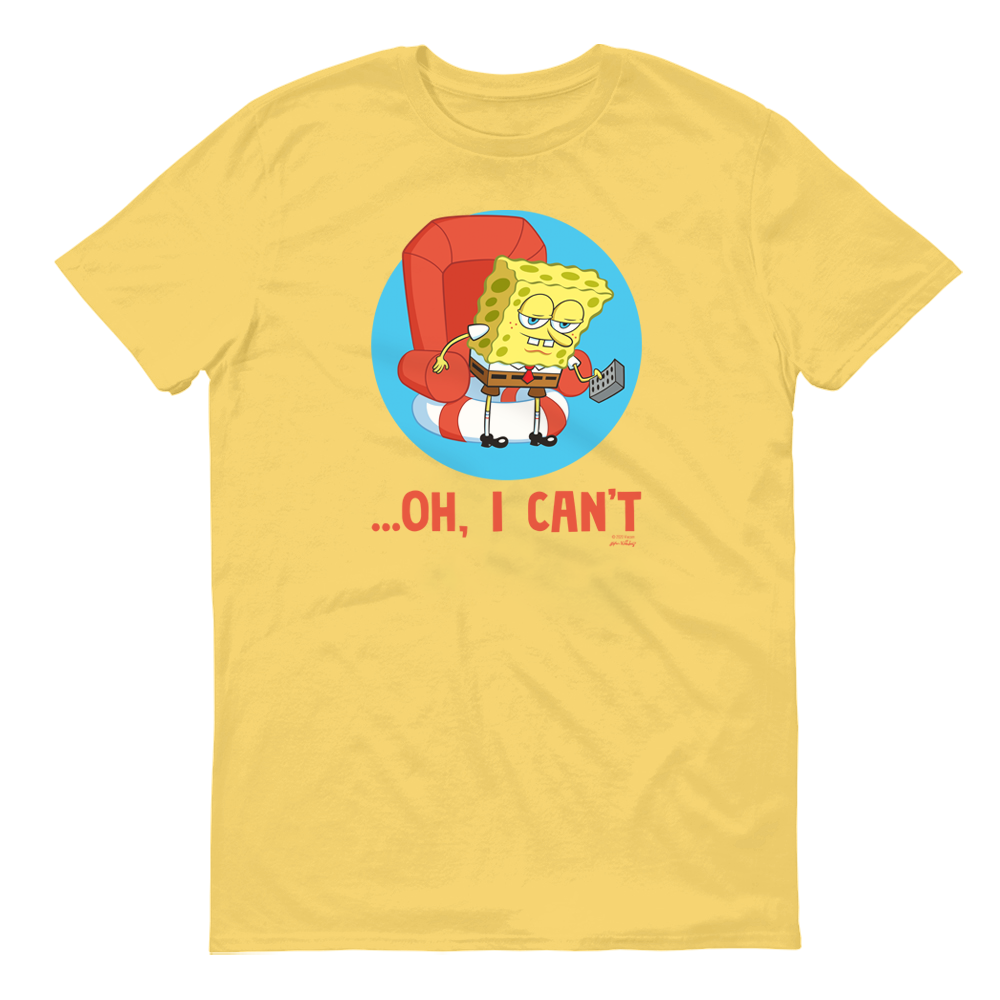 Spongebob Schwammkopf Oh, ich kann nicht Meme Erwachsene Kurzärmeliges T-Shirt