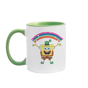 SpongeBob SqaurePants Rainbow Leprechaun Two Tone Mug