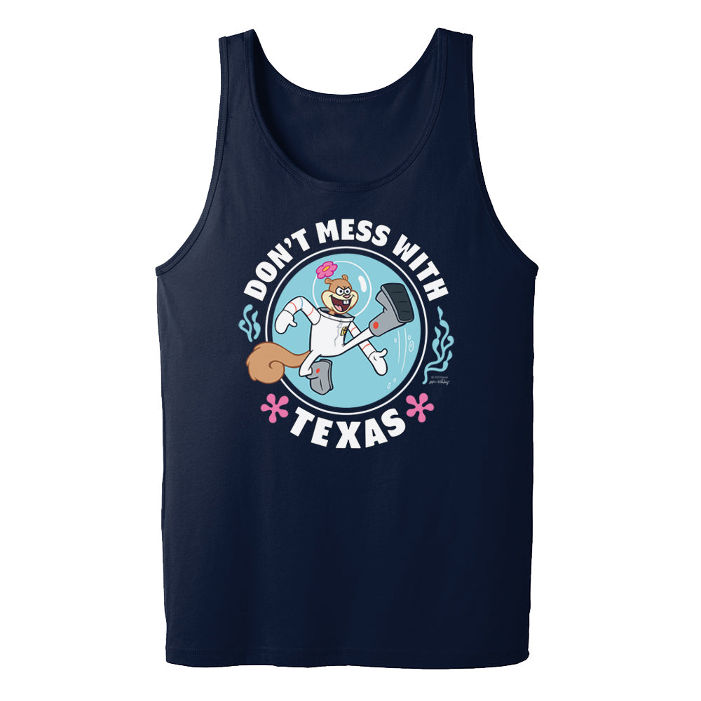 Bob Esponja Mejillas de Arena Don't Mess With Texas Adultos Camiseta