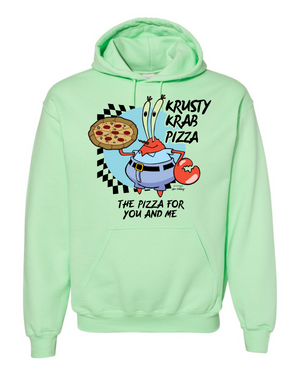 Spongebob Schwammkopf die Krusty Krabbe Pizza Pastell Hooded Sweatshirt