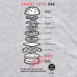 L'ADN de Bob l'éponge et du Crabe Croustillant Adulte T-Shirt à manches courtes