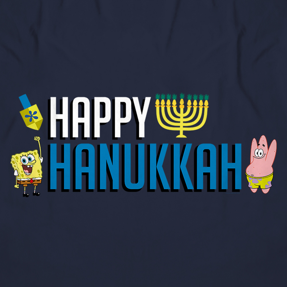 Spongebob Schwammkopf Happy Hanukkah Sherpa-Decke