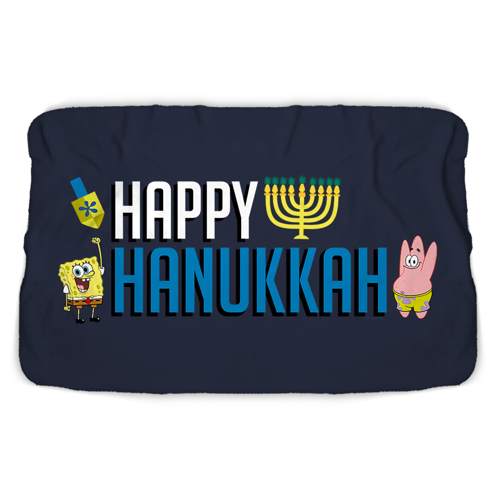 Spongebob Schwammkopf Happy Hanukkah Sherpa-Decke