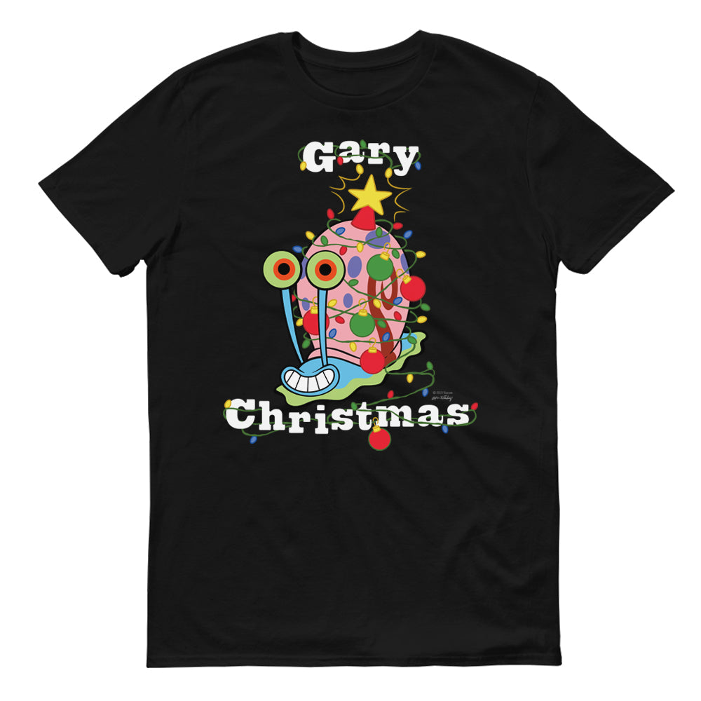 Camiseta de manga corta de Navidad de Bob Esponja Gary