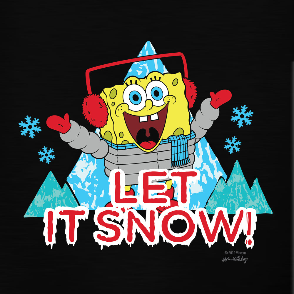 SpongeBob Let It Snow Kids Short Sleeve T-Shirt