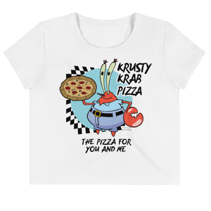 SpongeBob SquarePants The Krusty Krab Pizza Women's All-Over Print Crop T-Shirt