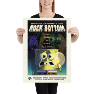 Bob l'éponge SquarePants Rock Bottom Premium Satin Poster