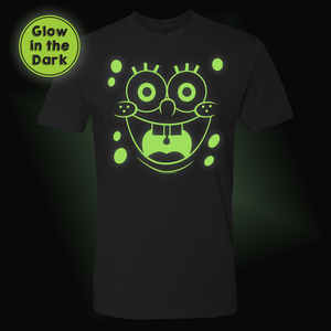 Camisa de manga corta Glow in the Dark Big Face de Bob Esponja