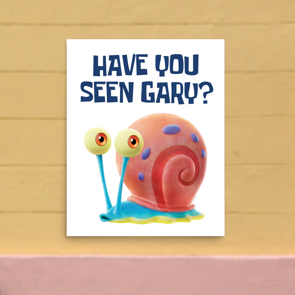 SpongeBob SquarePants Sponge on the Run Have You Seen Gary Premium Satin Poster
