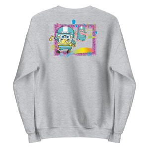 Spongebob Schwammkopf Spongebob und Patrick Touchdown Fleece-Sweatshirt mit Rundhalsausschnitt