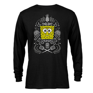 SpongeBob Zuckerschwamm Reduzierte Farbe Langarm T-Shirt