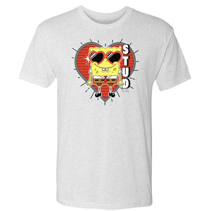 Bob l'éponge SquarePants - T-shirt tricolore avec clous et lunettes de soleil en forme de cœur